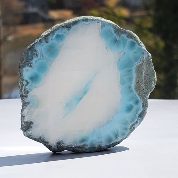 32g 160ct Hand-picked Larimar pectolite Dominican Blue Rough Slab Rock Stone Gem - Picture 12 of 13